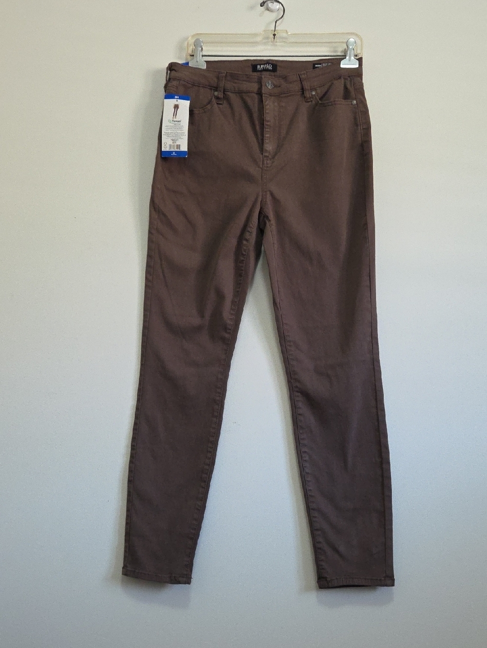 Buffalo David Bitton High-Rise Skinny Jeans Brown
